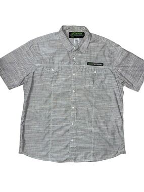 Arctic Cat ArcticWear Motorsports Button Front Shirt Gray 3XL Short Sleeve Logo